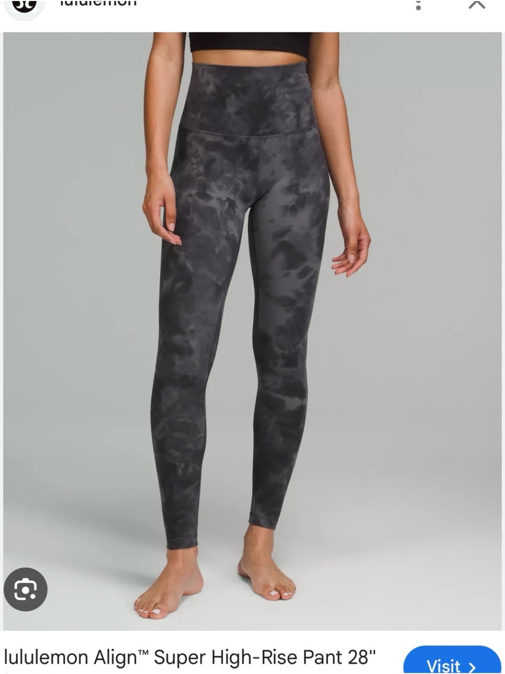 Lululemon Align High-Rise Pants — Blue Tie-Dye